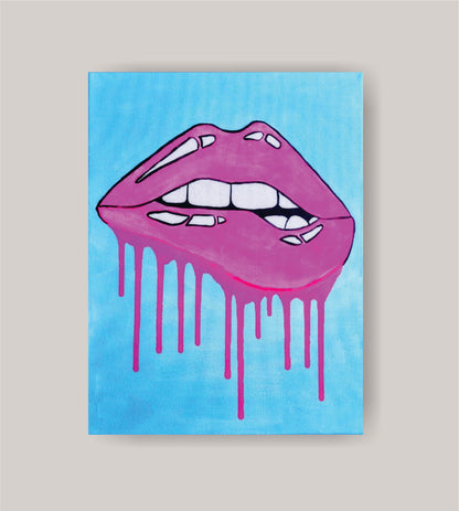 DIY lips painting kit with canvas, paints, brushes, apron, and step-by-step tutorial by Creative Box