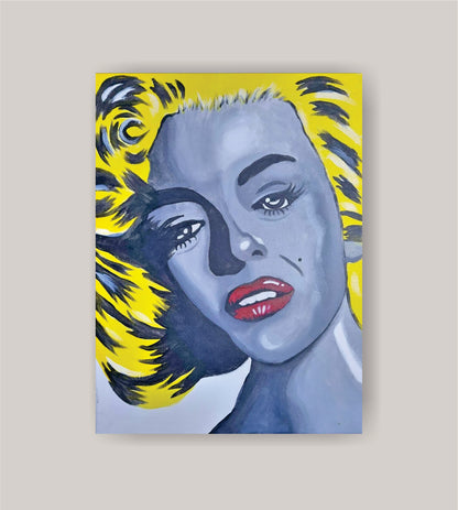 DIY Marilyn Monroe portrait painting kit with canvas, paints, brushes, apron, and step-by-step tutorial by Creative Box